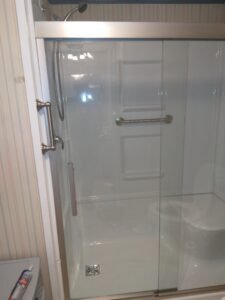 Finished bathrooms and showers project view
