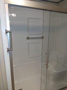 Finished bathrooms and showers project view