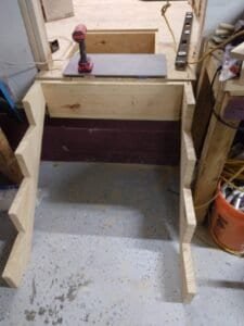 Carpentry and other remodeling work in progress
