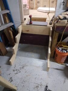 Carpentry and other remodeling work in progress