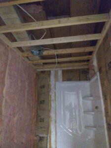 Bathrooms and showers work in progress