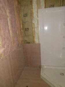 Bathrooms and showers work in progress