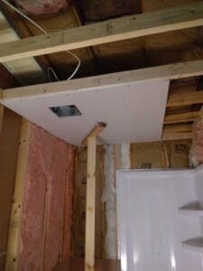 Bathrooms and showers work in progress