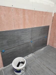 Bathrooms and showers work in progress