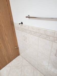 Bathrooms and showers work in progress