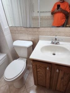 Bathrooms and showers work in progress