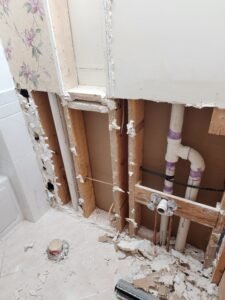 Bathrooms and showers work in progress