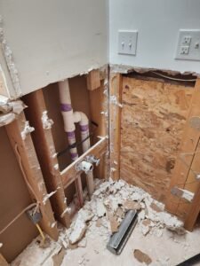 Bathrooms and showers work in progress