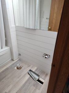 Bathrooms and showers work in progress