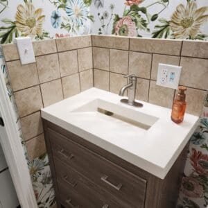 Finished bathrooms and showers project view