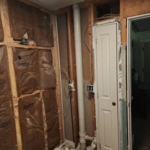 Bathrooms and showers work in progress