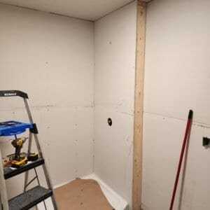 Bathrooms and showers work in progress