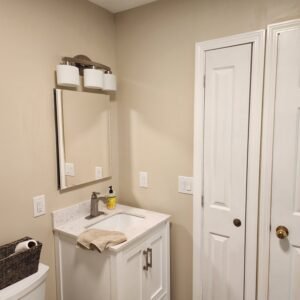 Finished bathrooms and showers project view