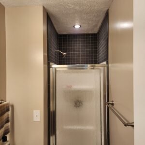 Finished bathrooms and showers project view