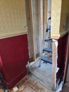 Bathrooms and showers work in progress