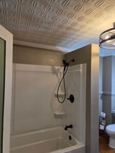 Finished bathrooms and showers project view