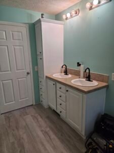 Finished bathrooms and showers project view